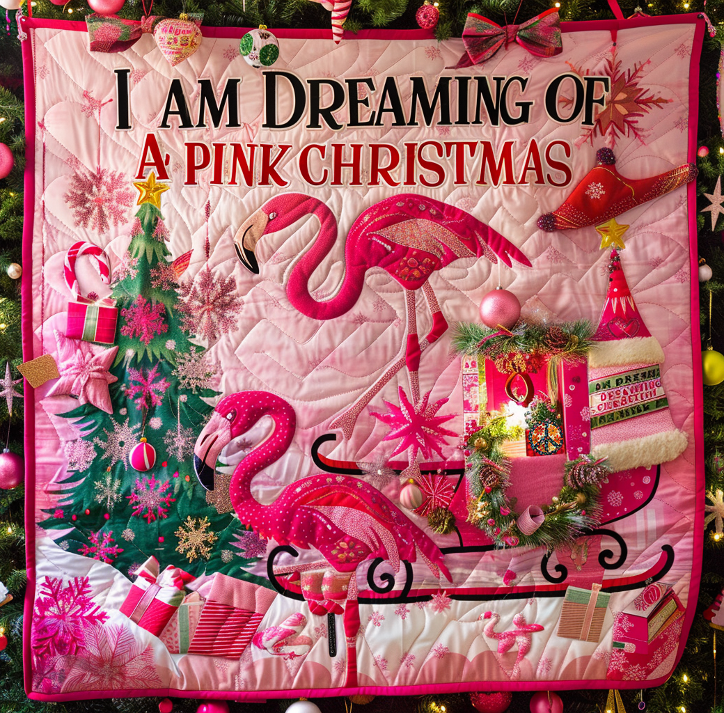 Christmas Flamingo Quilt Blanket Couch Blanket Awesome Mother's Day Gifts For Mom