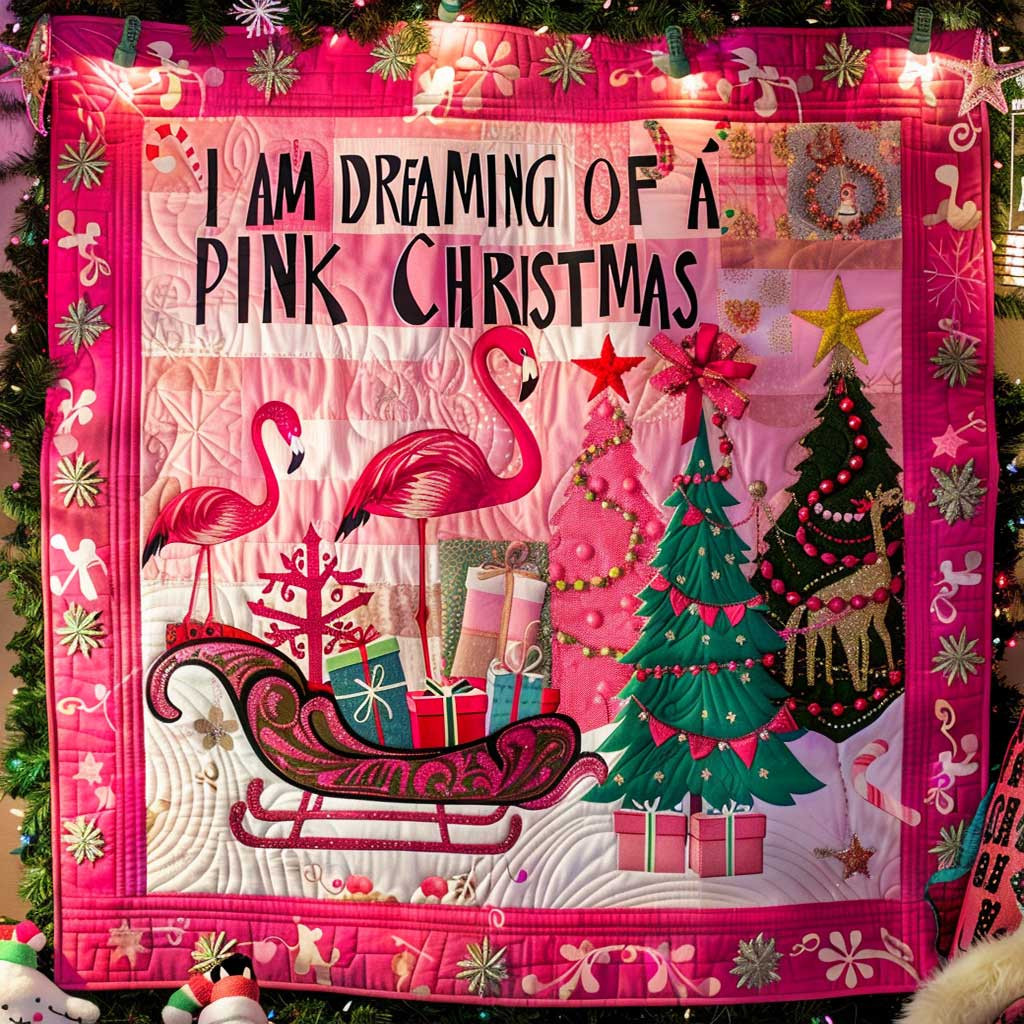 Christmas Flamingo Quilt Blanket Large Sofa Throws Mother'sDay Gifts From Daughter