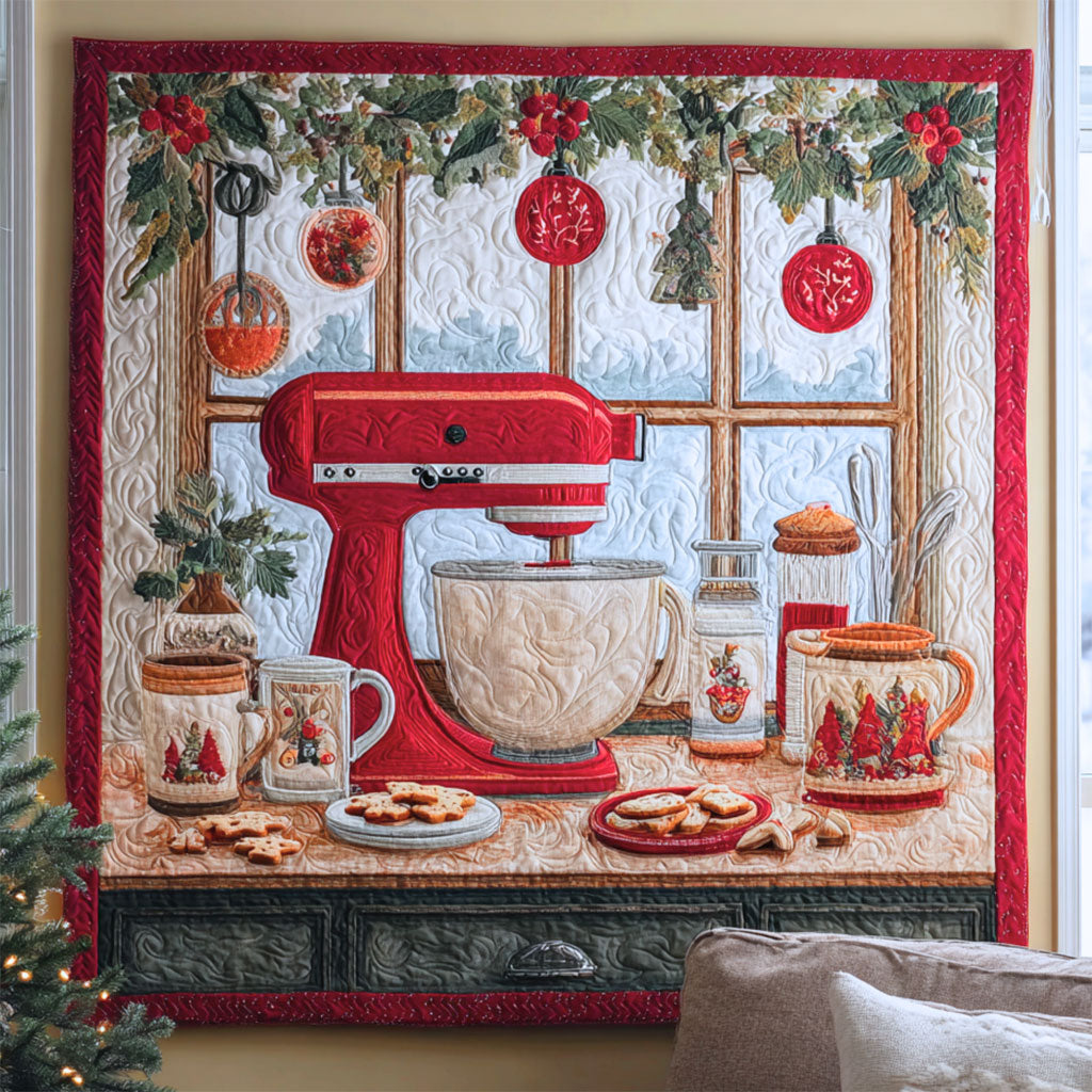 Christmas Flour Mixer Machine Quilt Blanket Christmas Throw Blanket Best Christmas Gifts For Mom