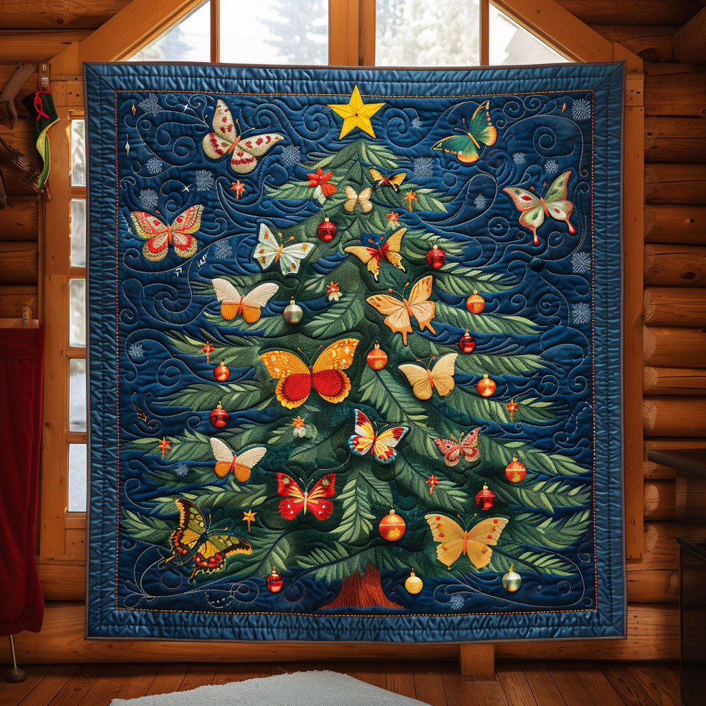 Christmas Flutter Quilt Premium Quilt Blanket Gift for Family Gatherings