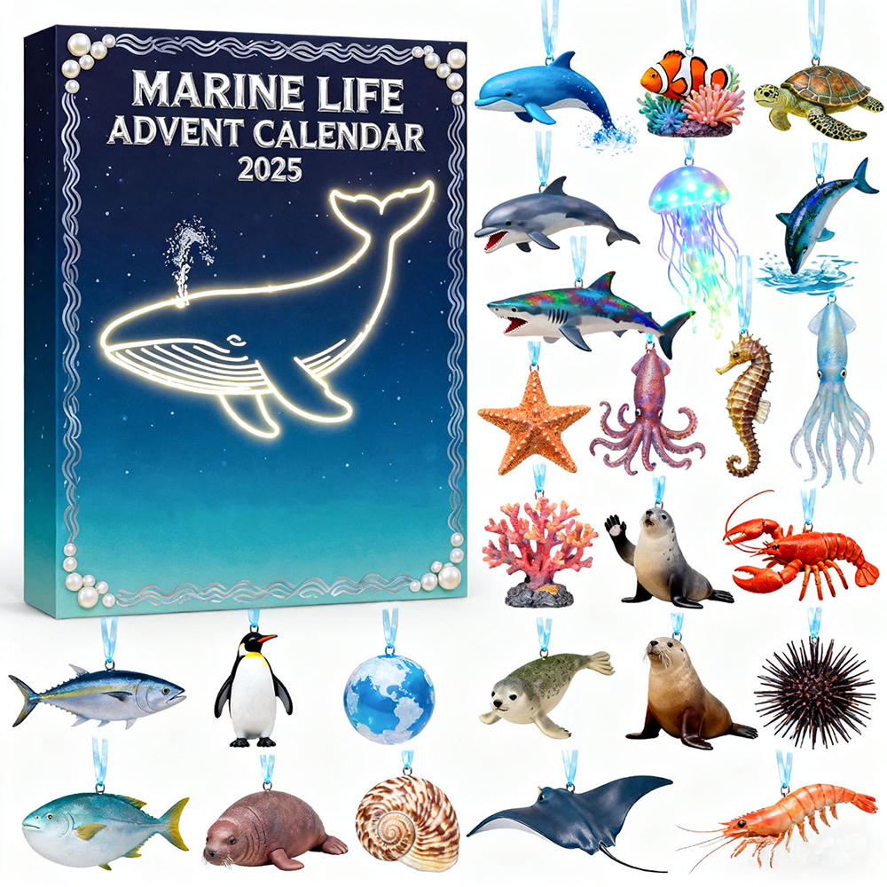 Christmas Gifts 2025 Marine Live Advent Calendar 24-Day Countdown Gifts For Marine Life Lovers