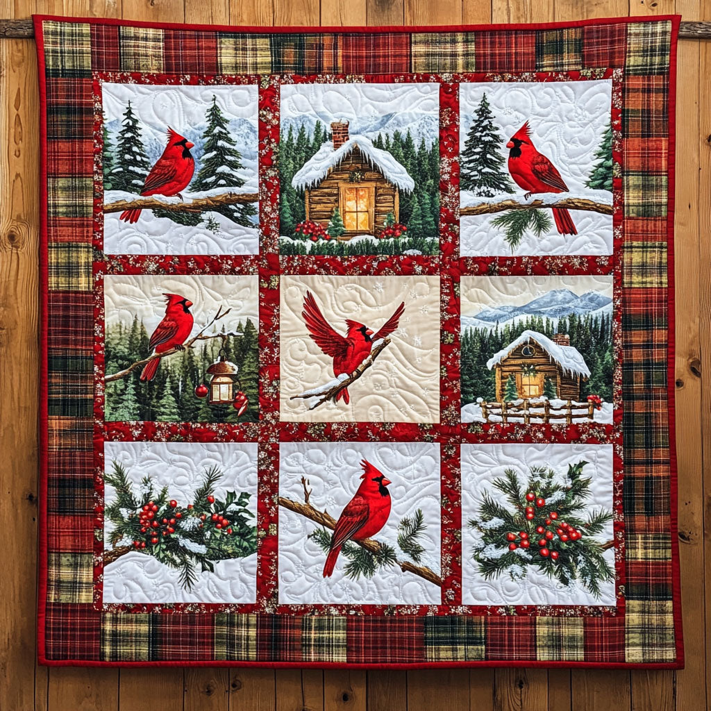 Christmas Glow Cardinal Quilt Blanket Cardinal Blankets Christmas Gifts For Grandparents