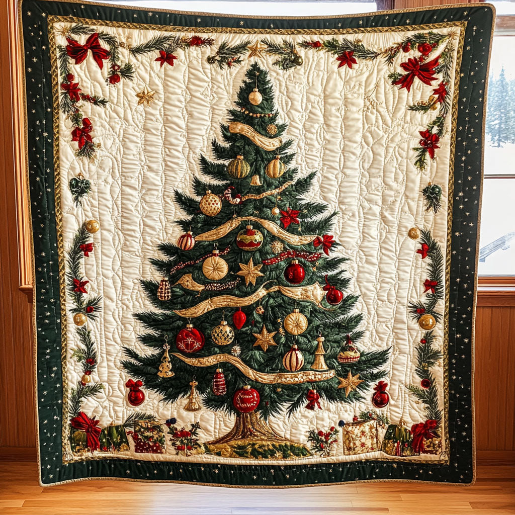 Christmas Glow Quilt Luxury Quilt Blanket for Elegant Home Decor