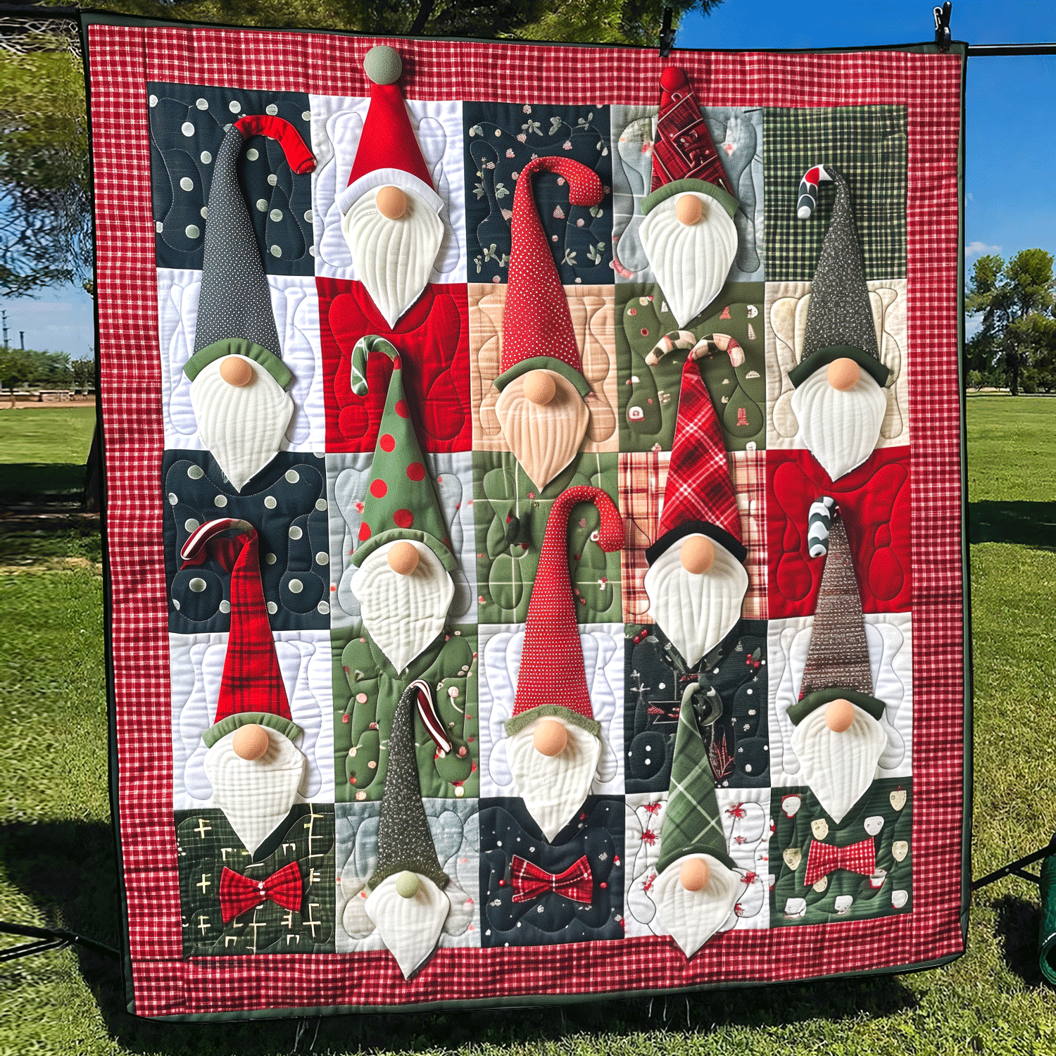Christmas Gnome Quilted Blanket Best Christmas Gifts For Women