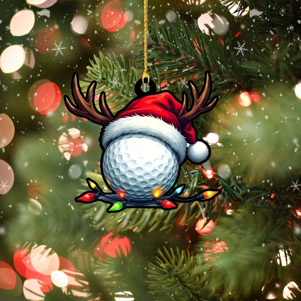 Christmas Golf Ball Ornament Christmas Tree Decoration Gifts For Golf Players