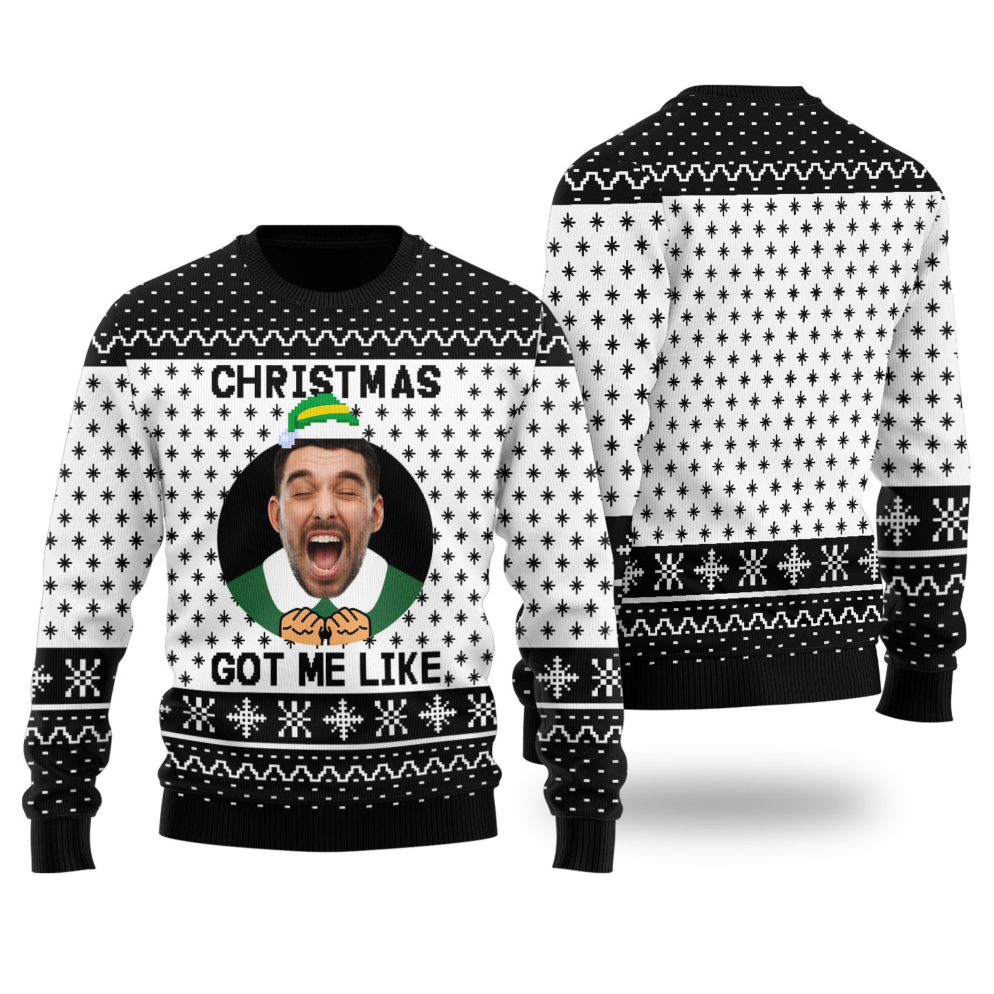 Christmas Got Me Like Funny Christmas Sweater Black Comfortable Holiday Sweater for Chilly Nights