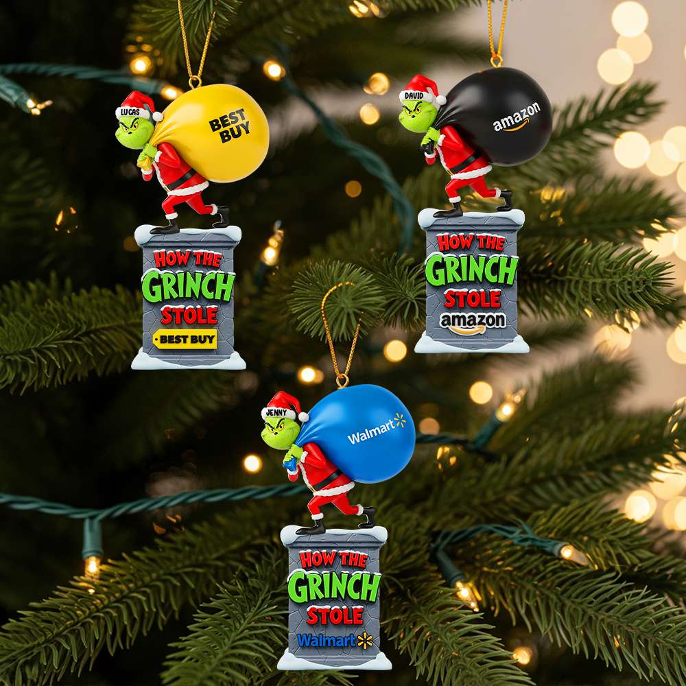 Christmas Green Monster Ornament - Personalized Gifts For Christmas Ornament - Funny Christmas Ornament Gift