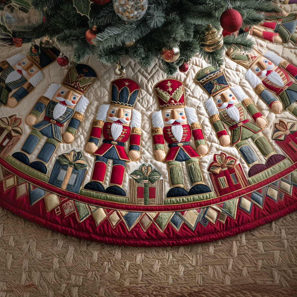 Christmas Guard Christmas Quilted Tree Skirt Holiday Decor Christmas Gift For Nutcracker Lover