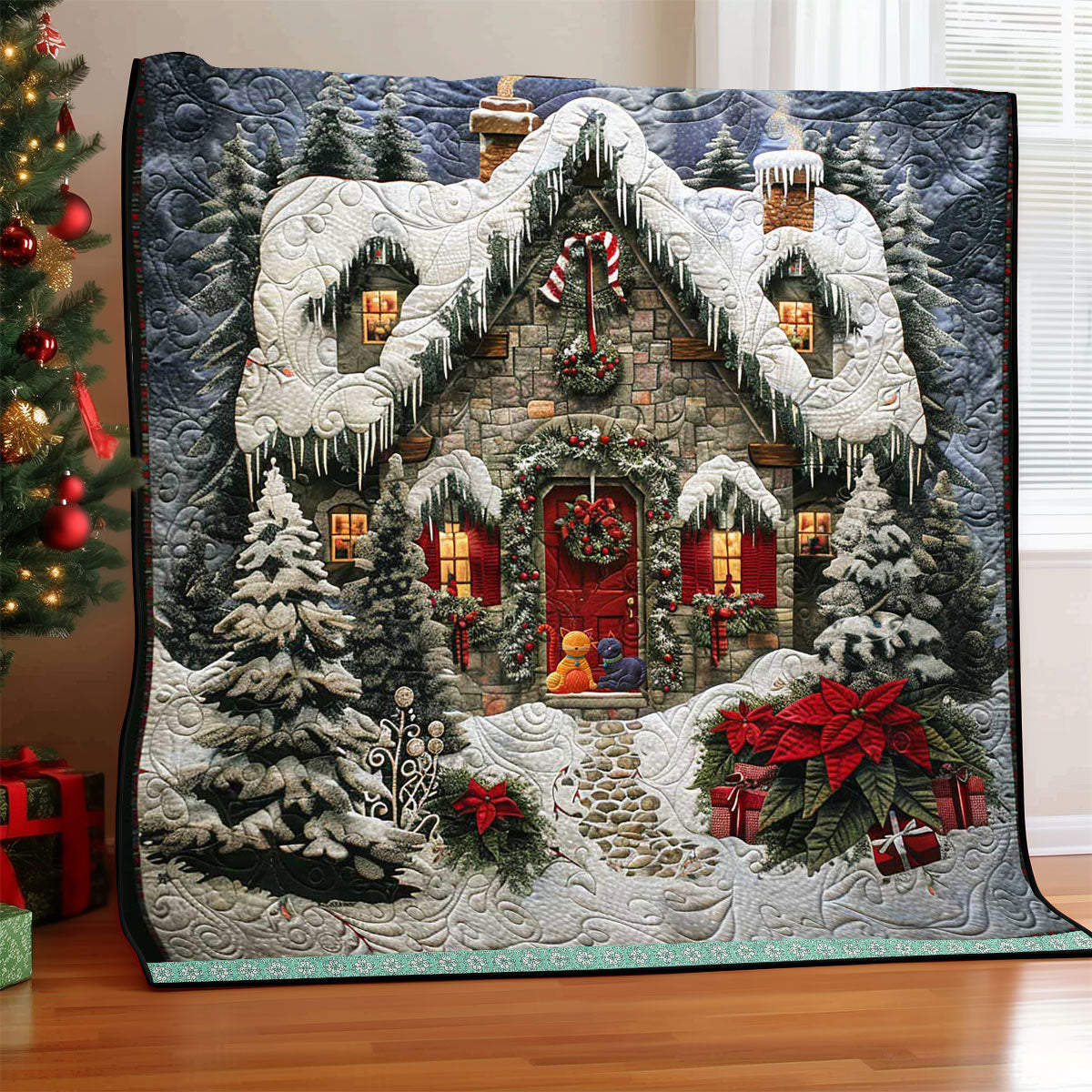 Christmas House Decoration Quilt Blanket Large Sofa Throws Mother'sDay Gifts From Daughter