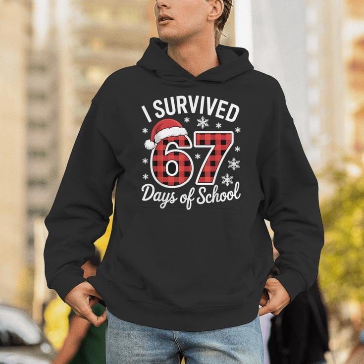Christmas I Survived 67 Days Of School Hoodie Funny Clothes Gifts For Students