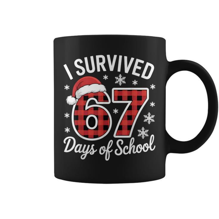 Christmas I Survived 67 Days Of School Mug 67 Meme Xmas Merch Gifts For Teens