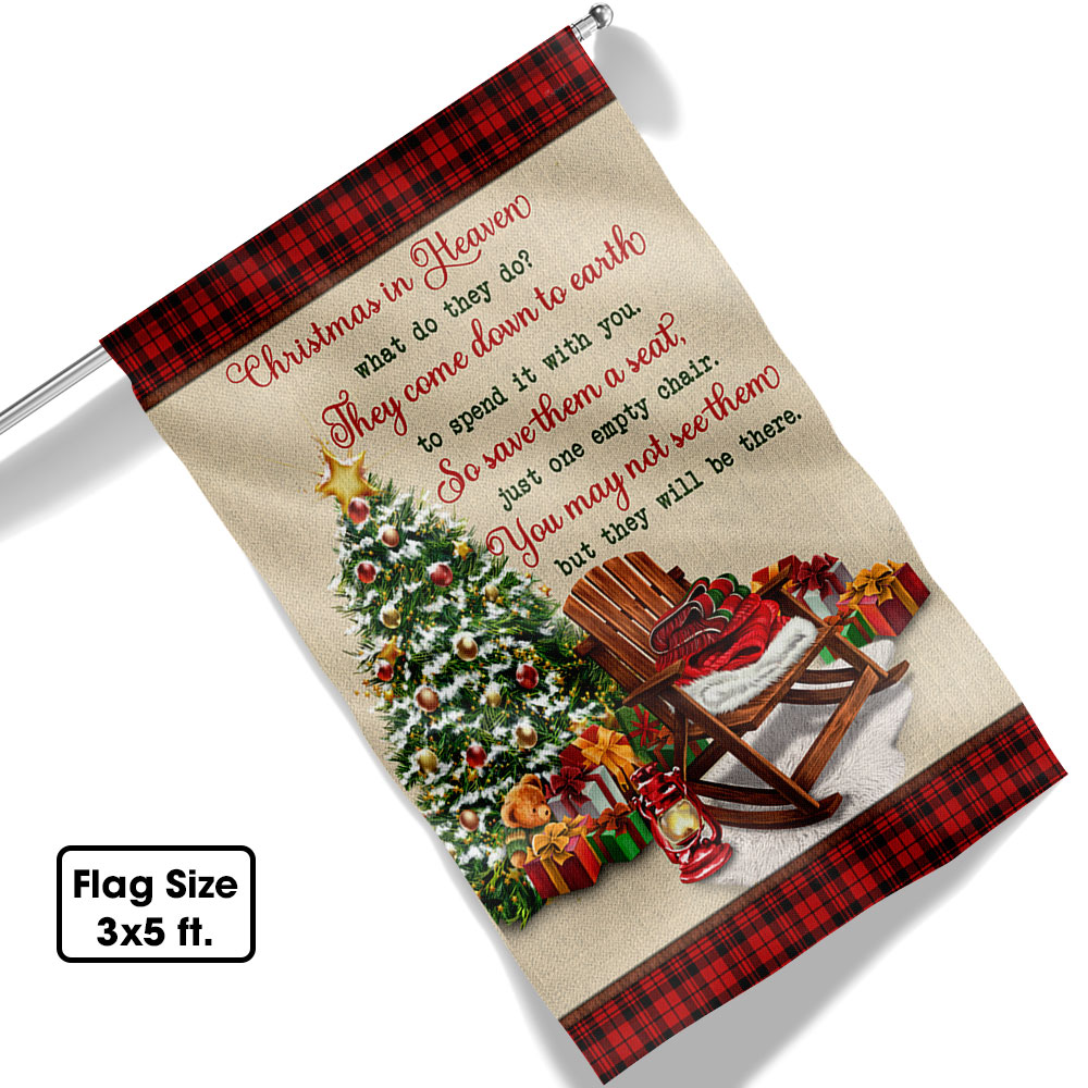 Christmas In Heaven Flag Memorial Gift