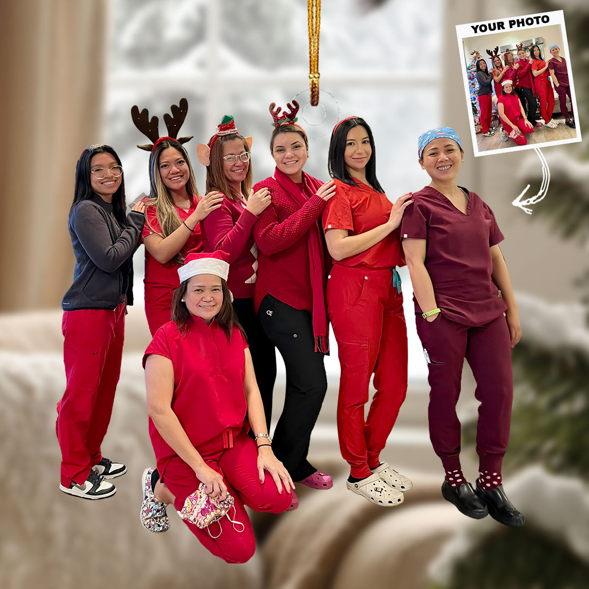 Christmas In The Hospital Personalized Photo Mica Ornament Nurse S Day Christmas Gift