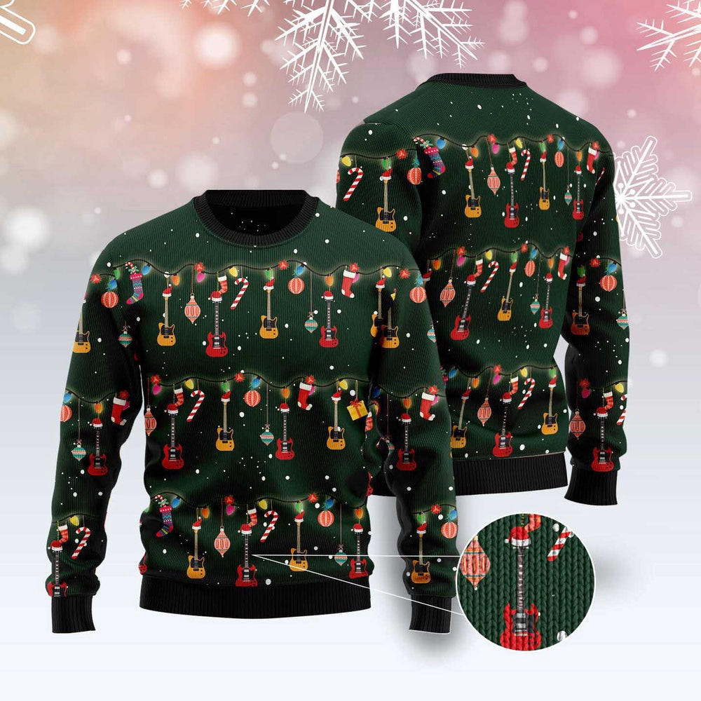 Christmas Instrument Electric Guitar Ugly Christmas Sweater Funny Ugly Christmas Sweater Xmas Gifts
