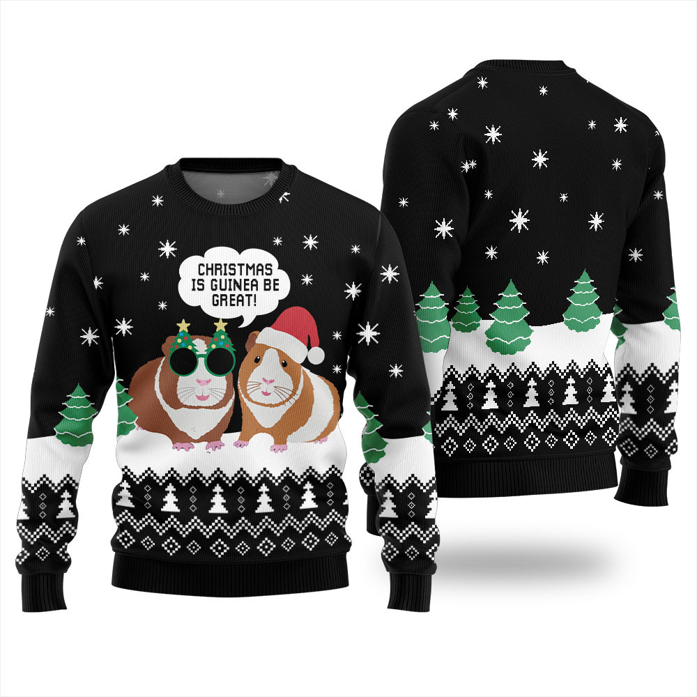 Christmas Is Guinea Be Great Ugly Holiday Sweater Seasonal Gift Merch for Cozy Christmas Vibes