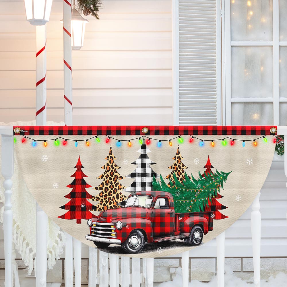 Christmas It S The Most Wonderful Time Of The Year Pickup Truck Non Pleated Fan Flag