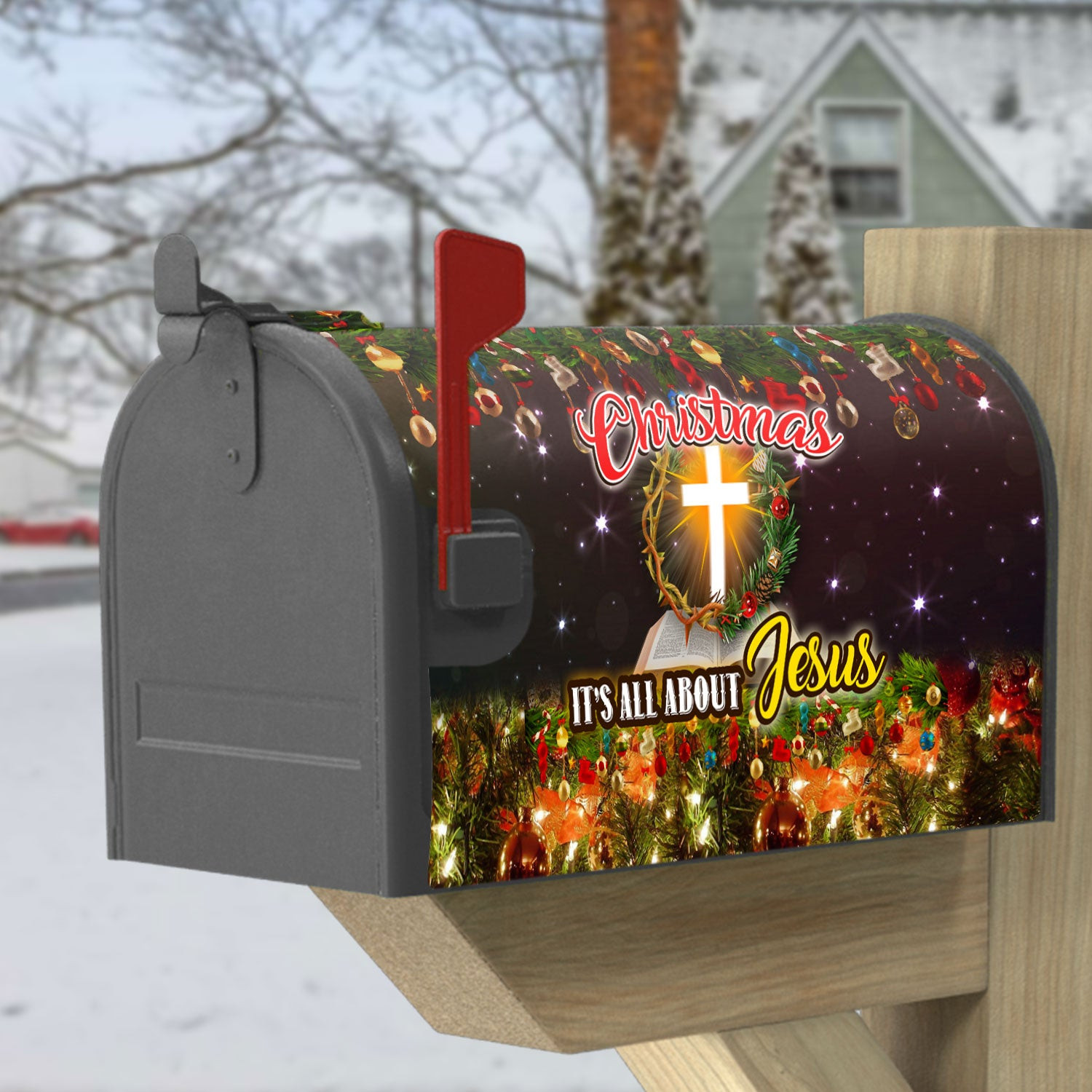 Christmas It's All About Jesus Garden Flag Amp Mailbox Cover Christian Gift Ideas