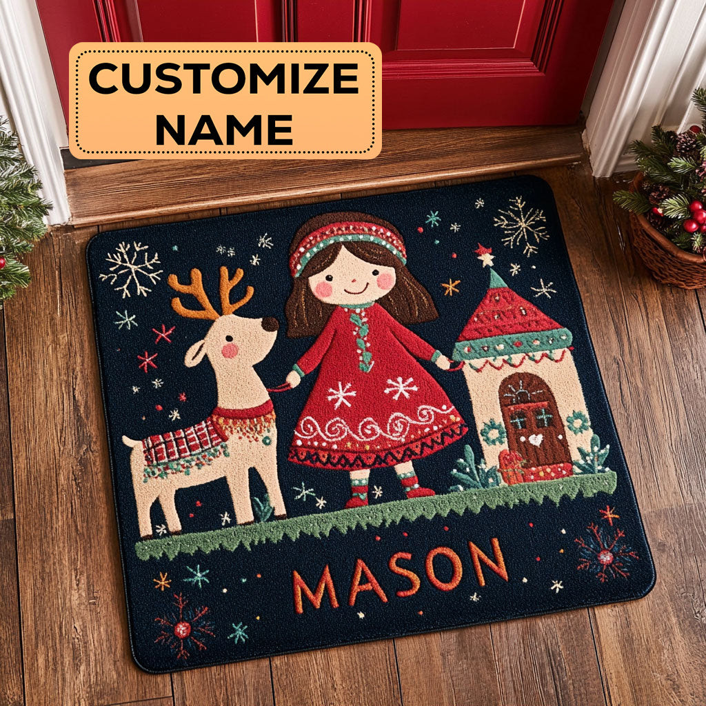 Christmas Joy Custom Personalized Doormat Best Gift For Friends and Family on Christmas Day