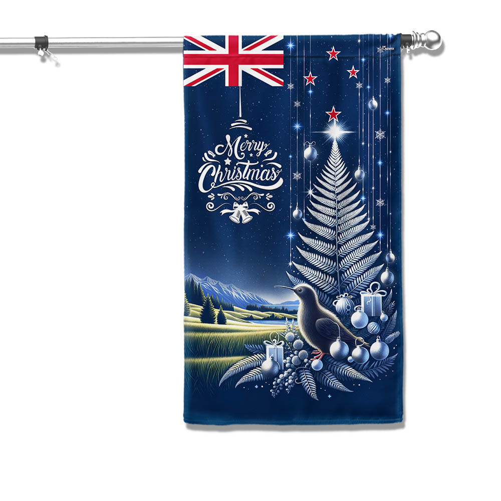 Christmas Kiwi Birds Silver Fern New Zealand Flag