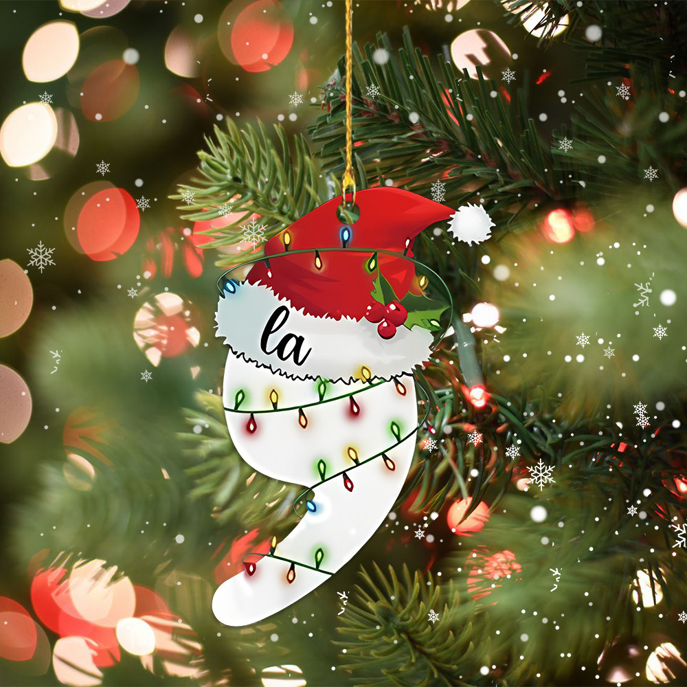 Christmas 'La Comma La Ornament Shape Kamala Harris For President Christmas Tree Ornament