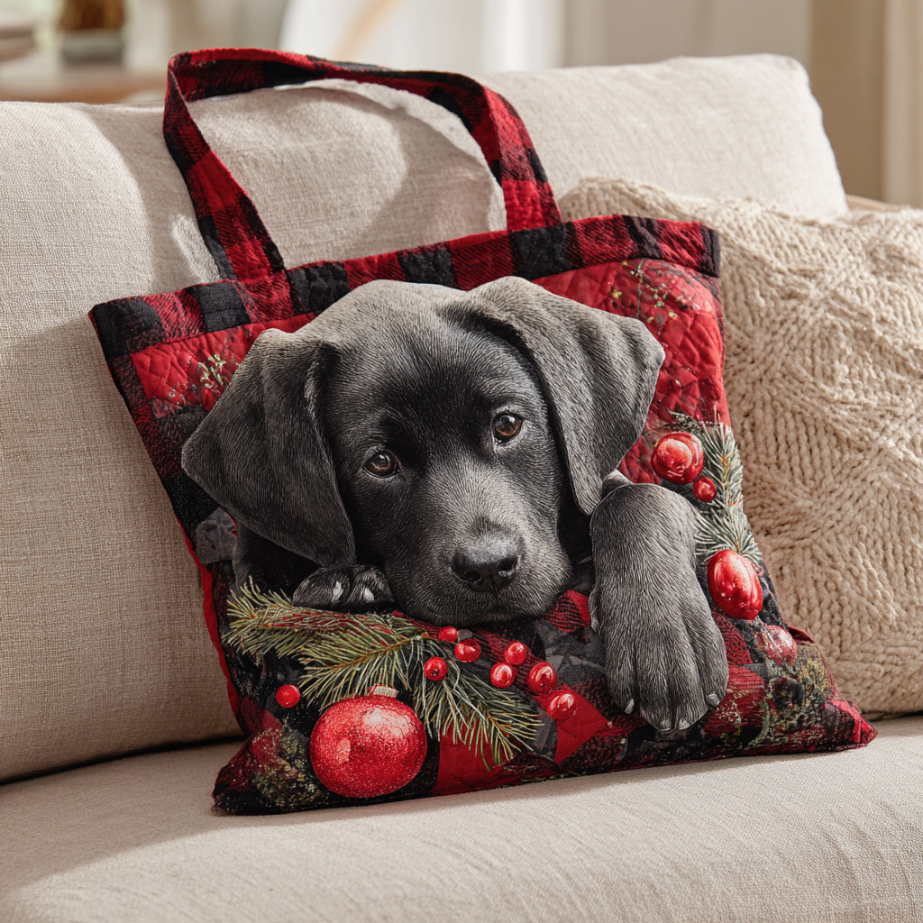 Christmas Lab Quilted Tote Bag Best Presents For Dog Owners