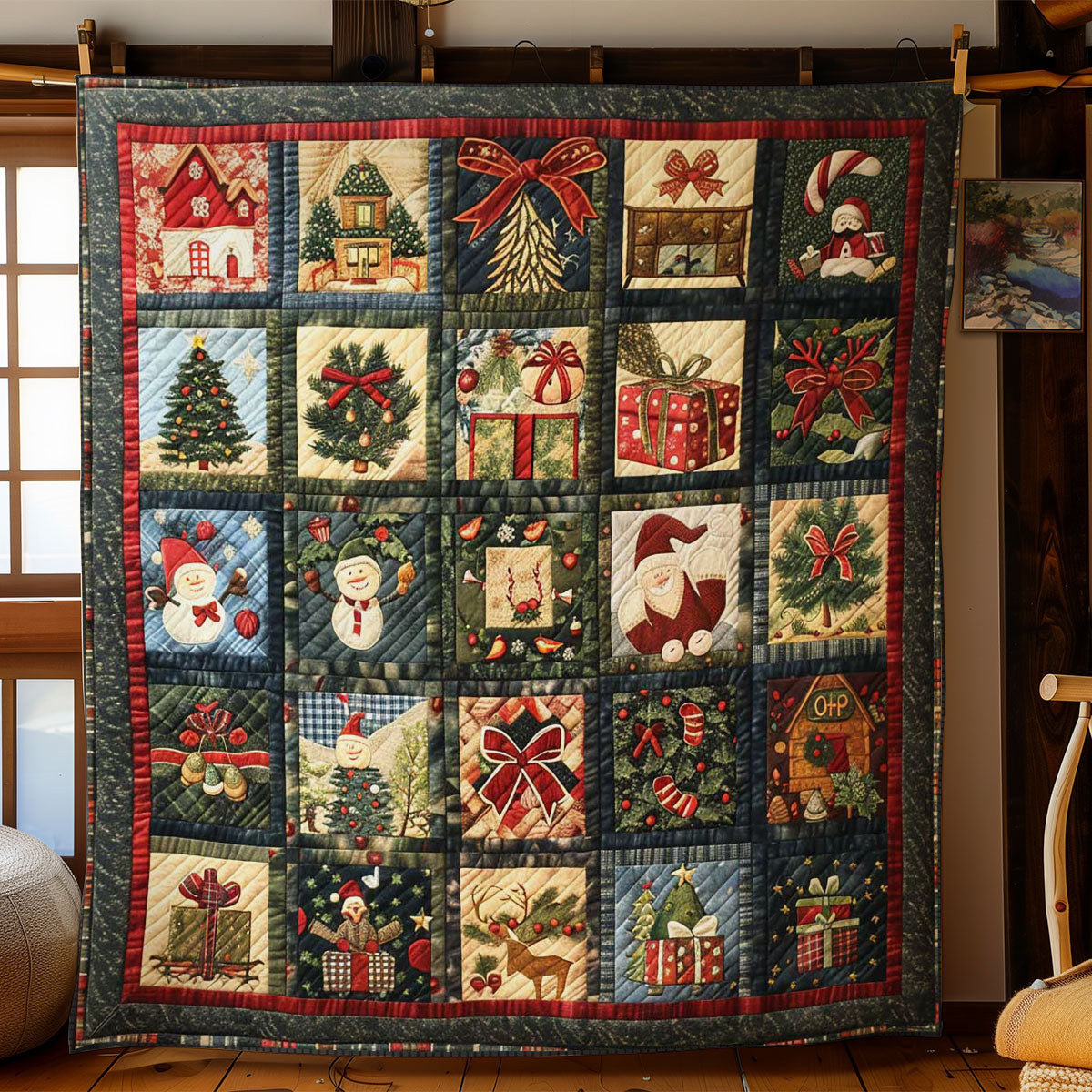 Christmas Magic Quilt Blanket Winter Blanket Father Daughter Gifts For Dad