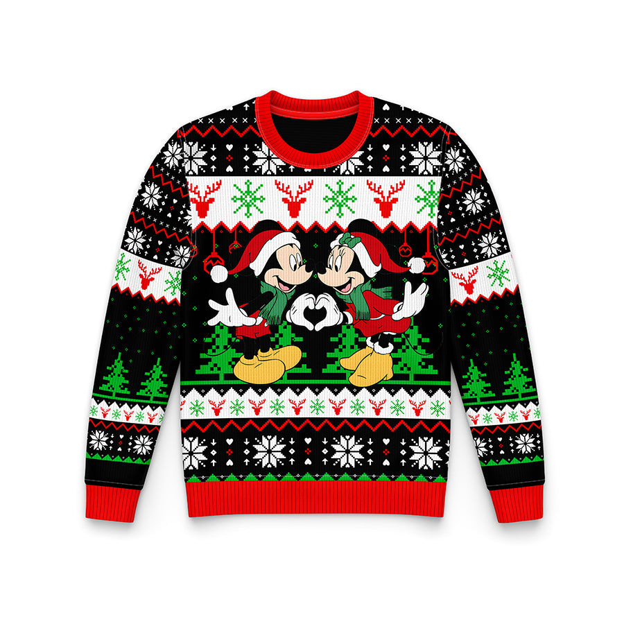 Christmas Mickey And Minnie Mouse Ugly Sweater Christmas Gifts For Her