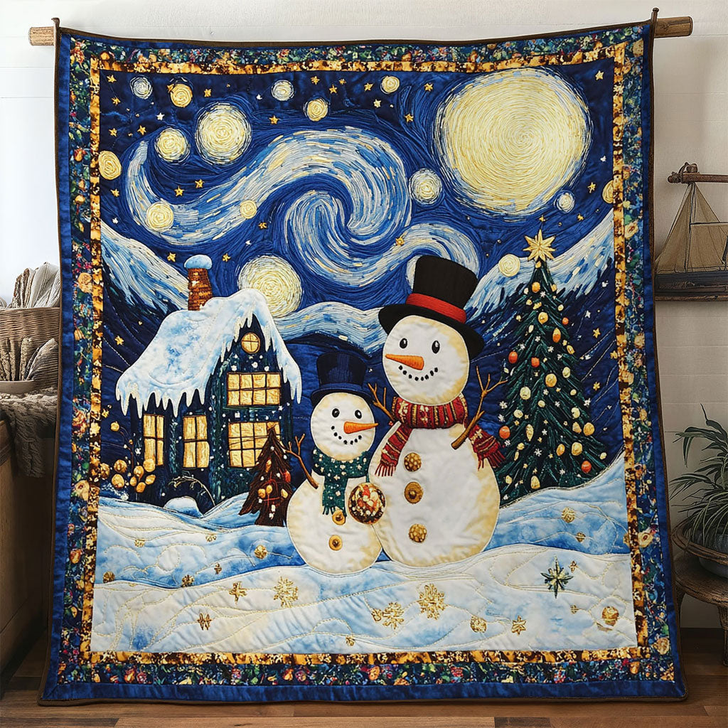 Christmas Moon Snowman Quilt Blanket Throw Blankets For Couch Christmas Presents For Mom