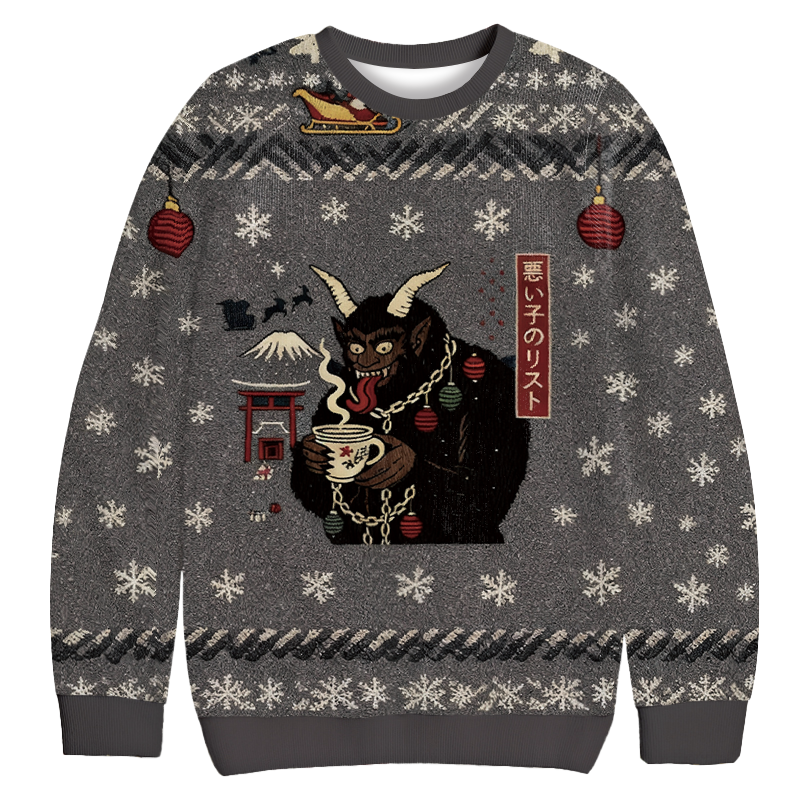 Christmas Naughty List Funny Christmas Ugly Sweatshirt Festive Xmas Winter Sweater Gift Ideas