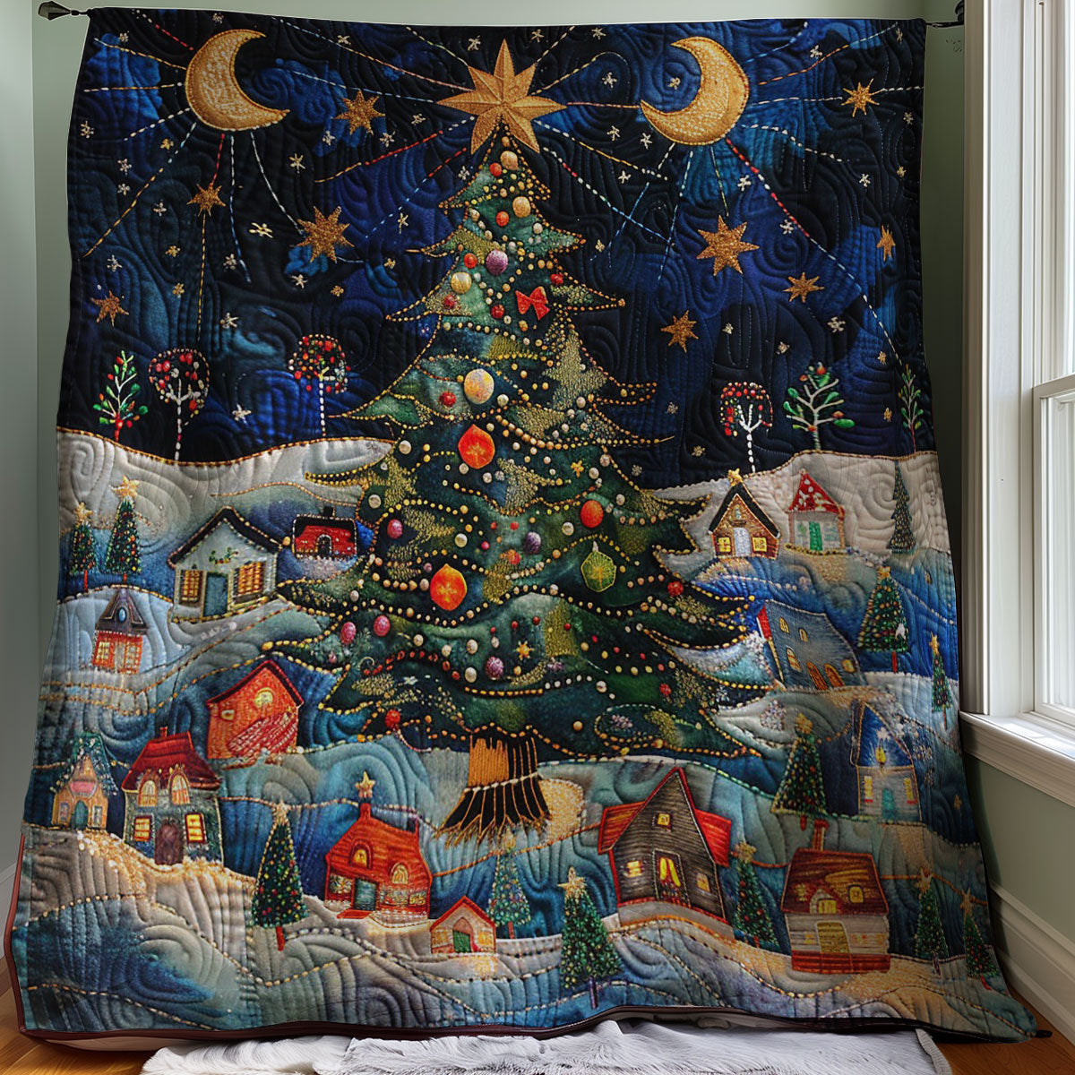 Christmas Night Quilt Blanket Christmas Throw Blanket Jesus Gifts For Christmas