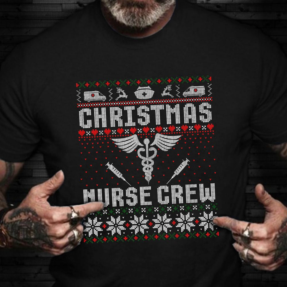 Christmas Nurse Crew Shirt Practitioners Nurse Ugly Sweater T-Shirt 2024 Christmas Gifts Christmas Nurse Crew Shirt Practitioners Nurse Ugly Sweater T-Shirt 2024 Christmas Gifts