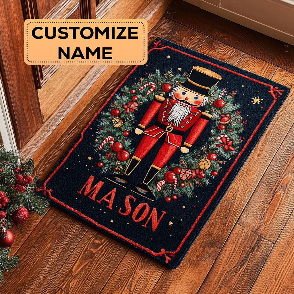 Christmas Nutcracker Custom Personalized Doormat Best Gift For Friends and Family on Christmas Day
