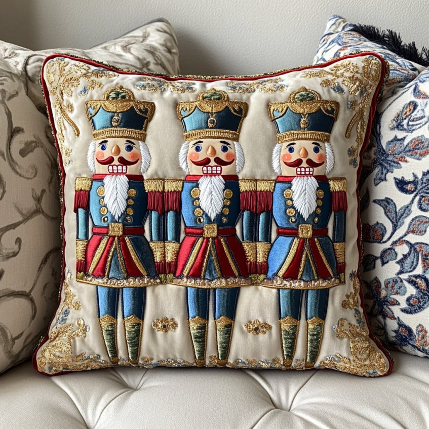 Christmas Nutcracker Quilt Pillow Case Cozy Microfiber Pillowcase for Daily Comfort