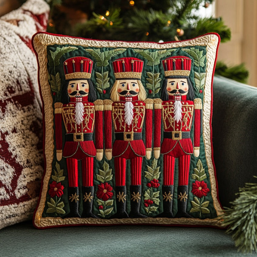 Christmas Nutcracker Quilt Pillow Case Luxury Pillowcase Gift Set for Mom or Grandma