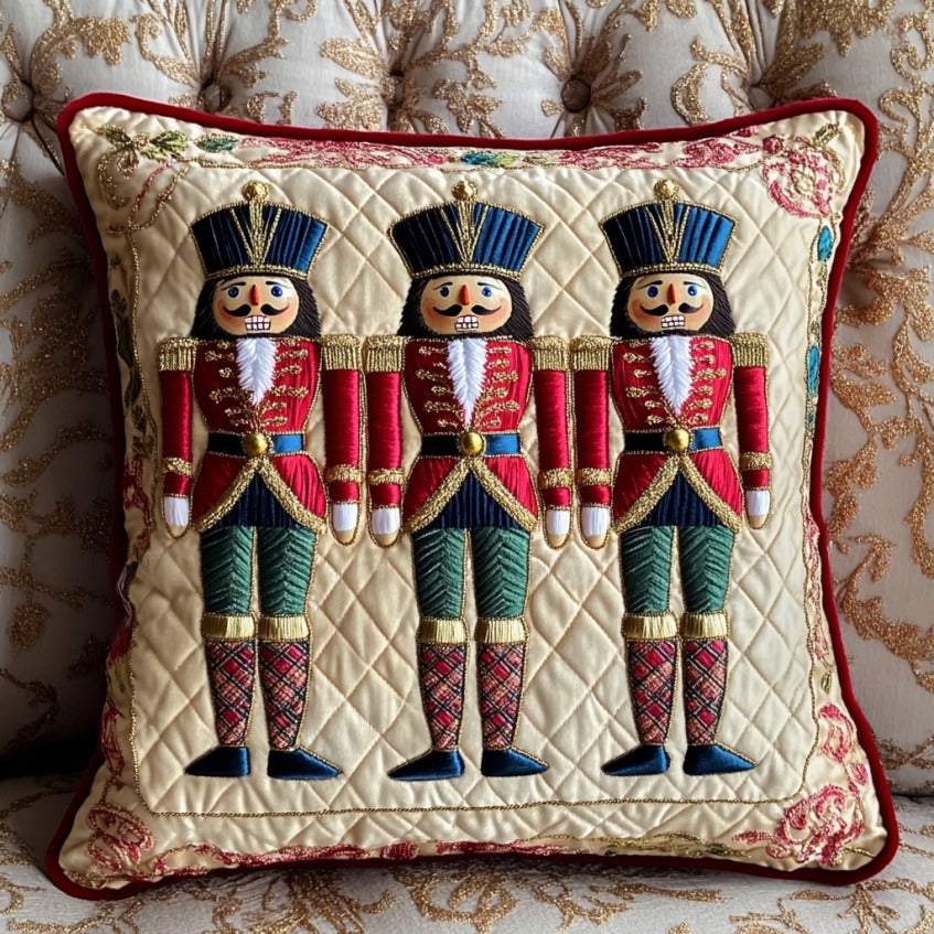 Christmas Nutcracker Quilt Pillow Case Premium Pillow Cover Gift Set for Loved Ones