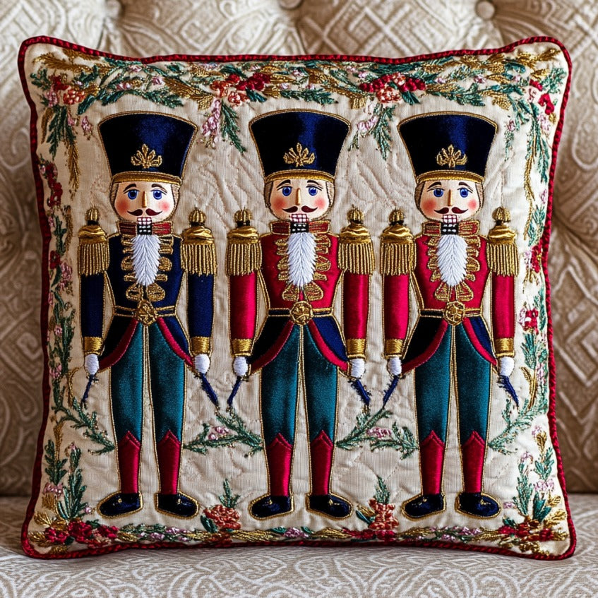 Christmas Nutcracker Quilt Pillow Case Trendy Pillow Case Set for Home Makeover