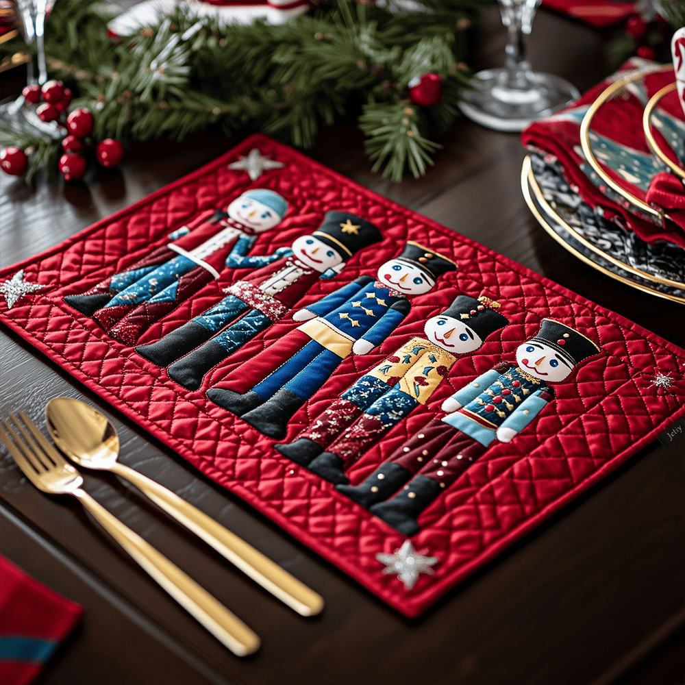 Christmas Nutcracker Quilted Place Mat Holiday Christmas Placemat Best Xmas Unique Nutcracker Gifts