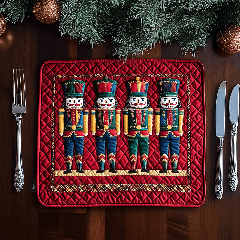 Christmas Nutcracker Quilted Place Mat Holiday Christmas Placemat Nutcracker Themed Gifts