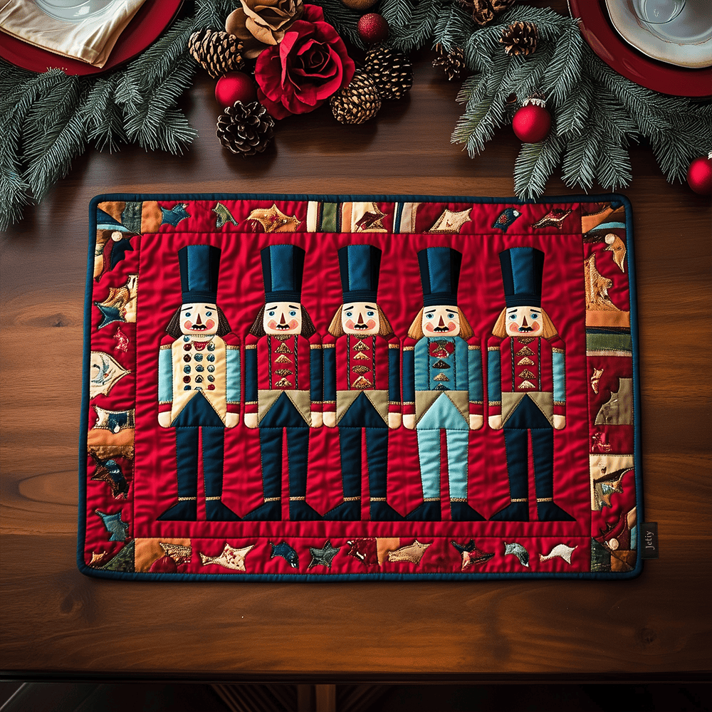 Christmas Nutcracker Quilted Place Mat Holiday Christmas Square Placemat Nutcracker Gifts In Bulk