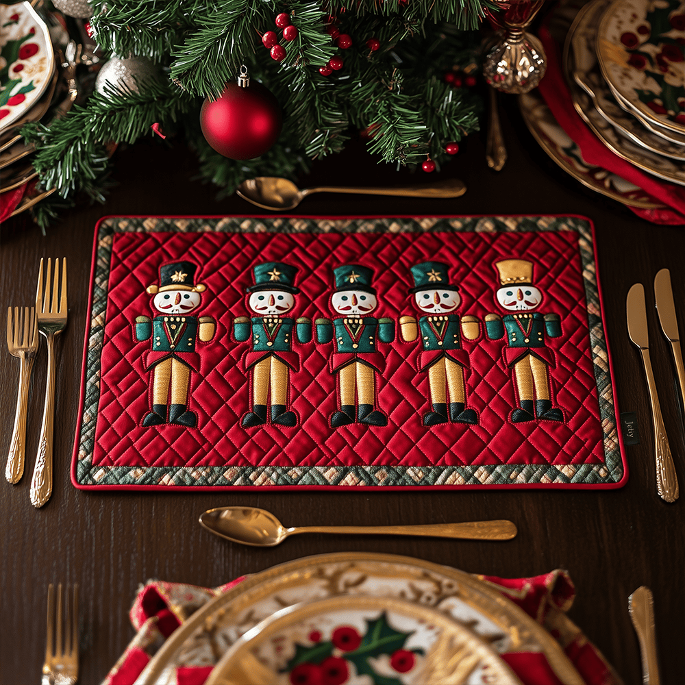 Christmas Nutcracker Quilted Place Mat Modern Dining Placemat Nutcracker Christmas Gifts