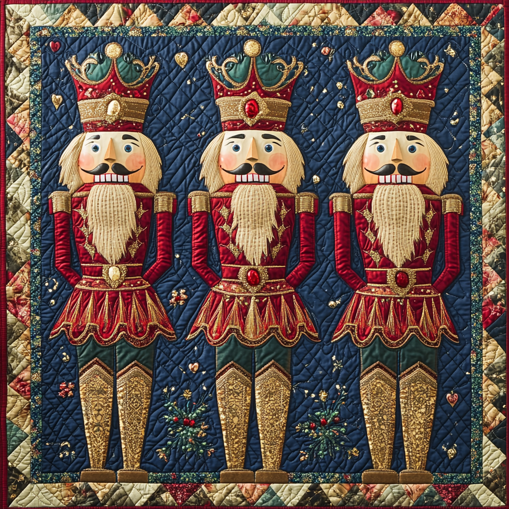 Christmas Nutcracker Quilted Placemat Holiday Placemats Father's Day Gifts For Grandpa