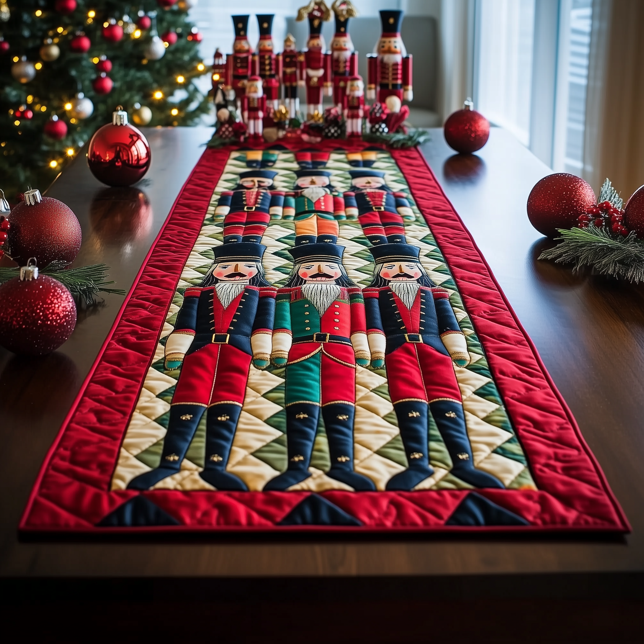 Christmas Nutcracker Quilted Table Runner Holiday Dining Table Runner Best The Nutcracker Gifts Xmas