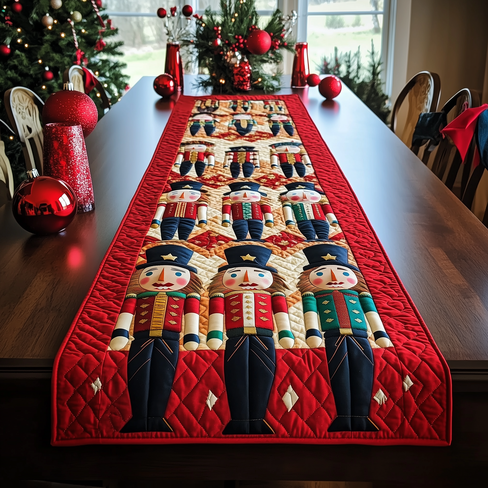 Christmas Nutcracker Quilted Table Runner Holiday Dining Table Runner Best The Nutcracker Gifts Xmas