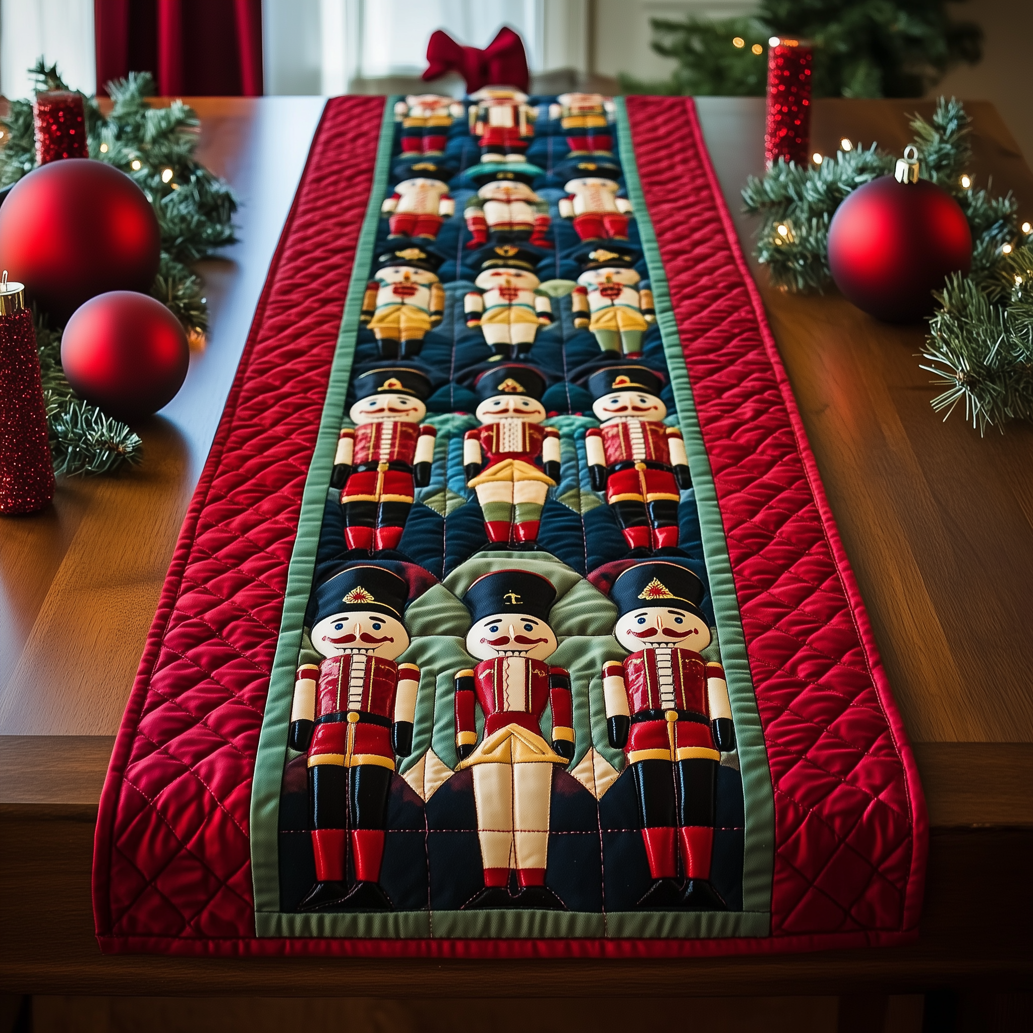 Christmas Nutcracker Quilted Table Runner Holiday Dining Table Runner Best The Nutcracker Gifts Xmas