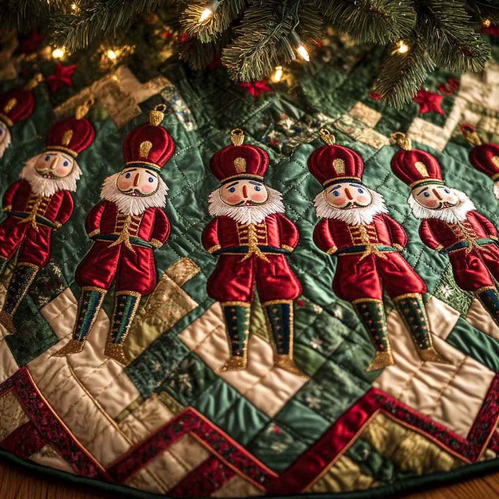 Christmas Nutcrackers Christmas Quilted Tree Skirt Xmas Tree Decor Christmas Present Ideas