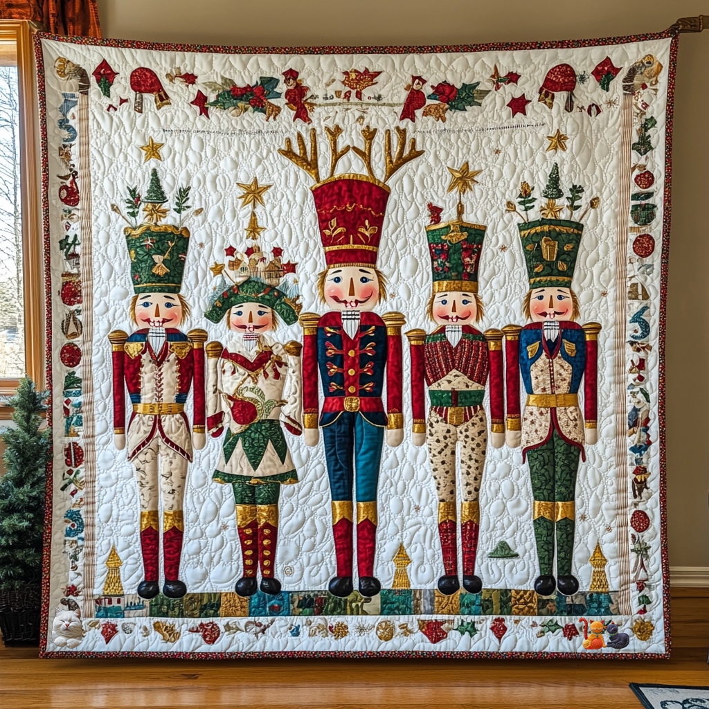Christmas Nutcrackers Holiday Christmas Quilt Blanket Christmas Gift Ideas For Couples
