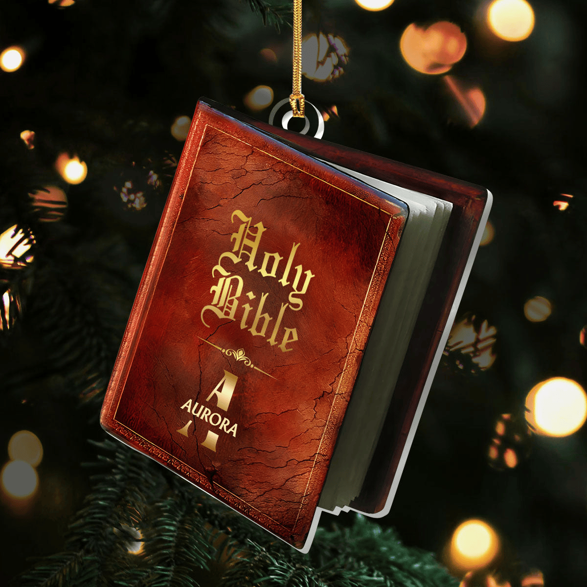 Christmas Ornament Holy Bible Acrylic Ornament Christmas Presents For Christians