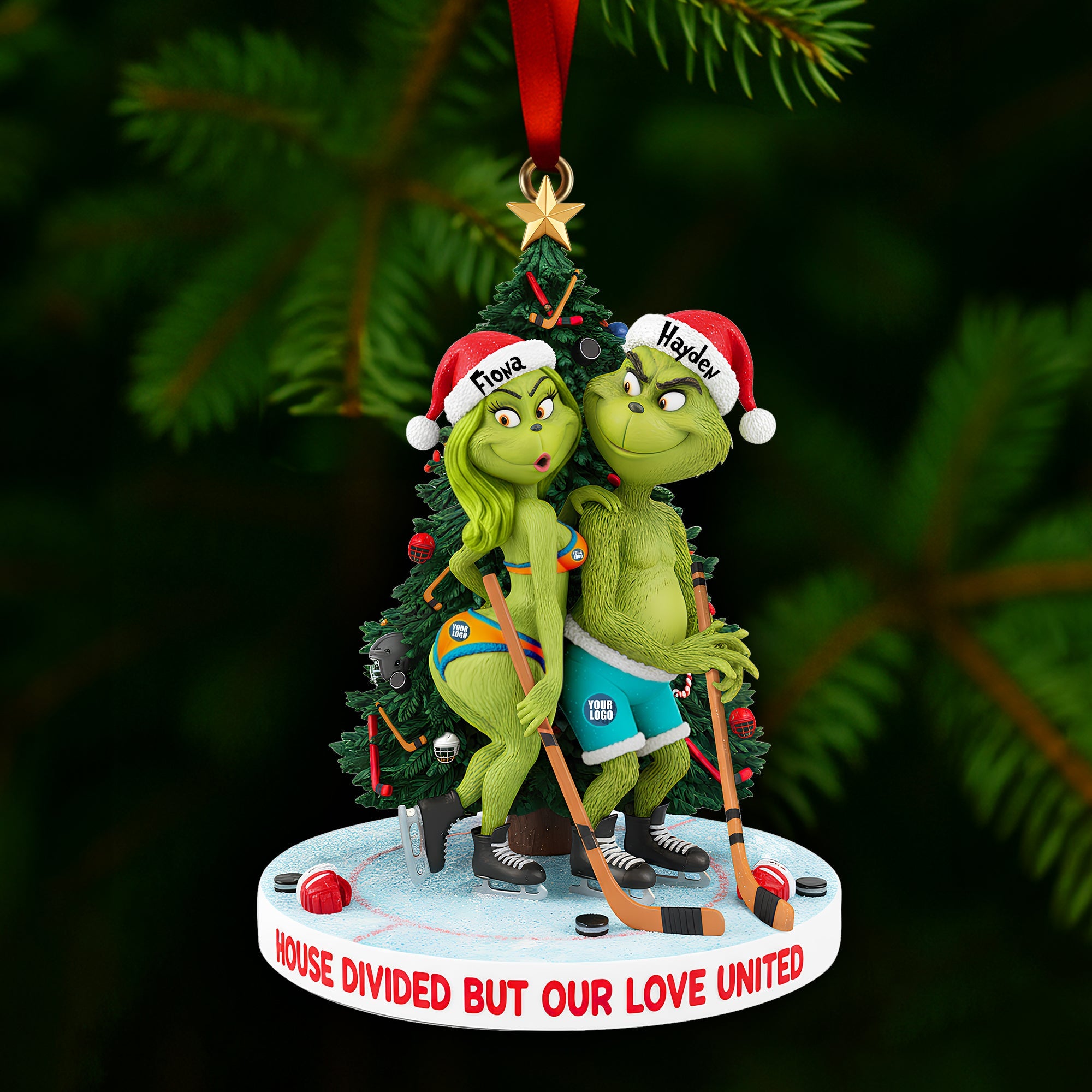 Christmas Ornament Personalized Funny Gifts For Sport Lover Couple - Christmas Ornament Gift Idea