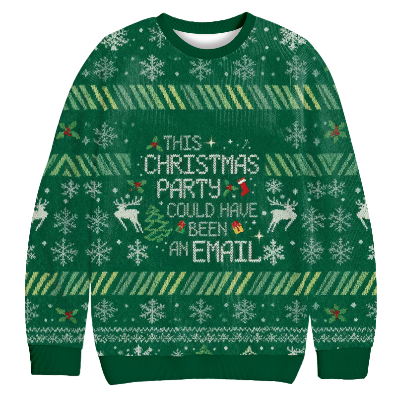 Christmas Party Email Christmas Ugly Sweatshirt Funny Christmas Holiday Sweater Gift Ideas
