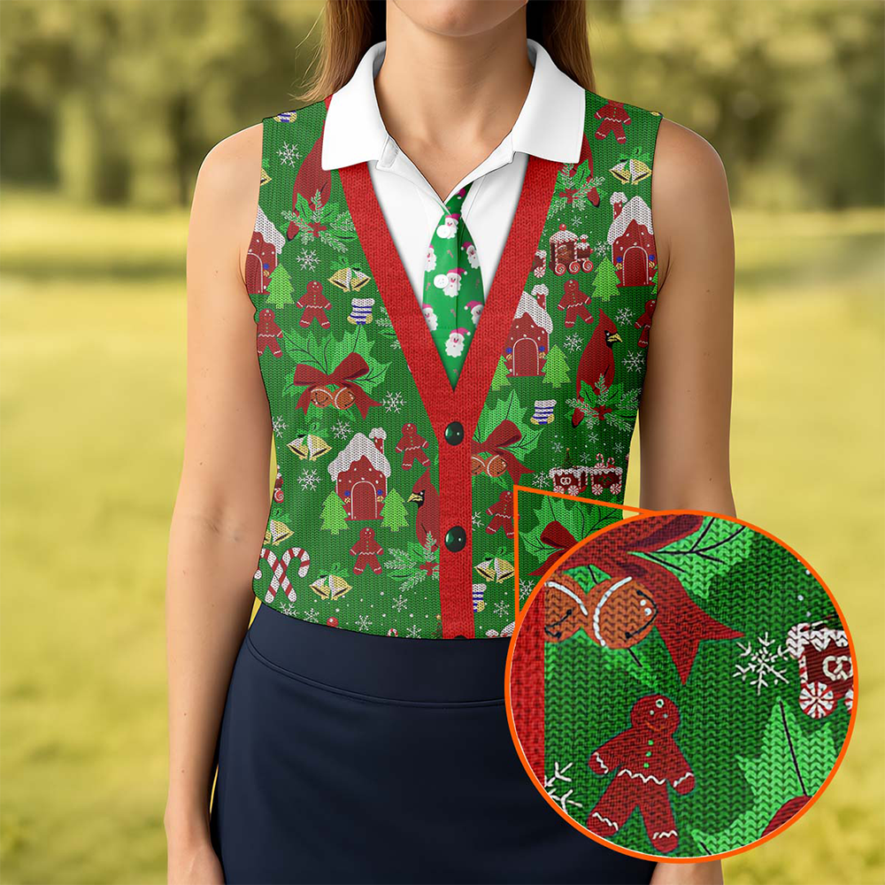 Christmas Pattern Fun Women S Golf Shirts Christmas Golf Shirt Unique Gift For Golfer Ladies Golf Polos